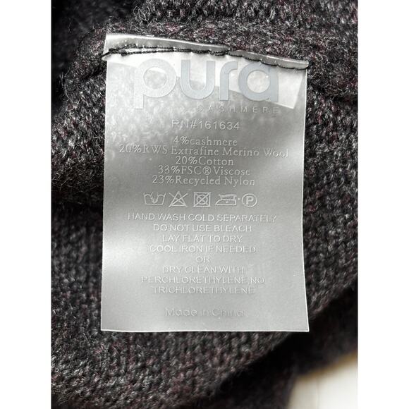 Pura Cashmere Women's XL Gray Cashmere Blend Knit Pullover Sweater Luxe Soft - Picture 9 of 9